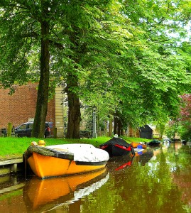 Canal boats yellow