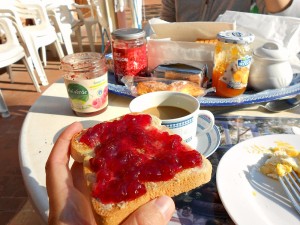 toast with jam