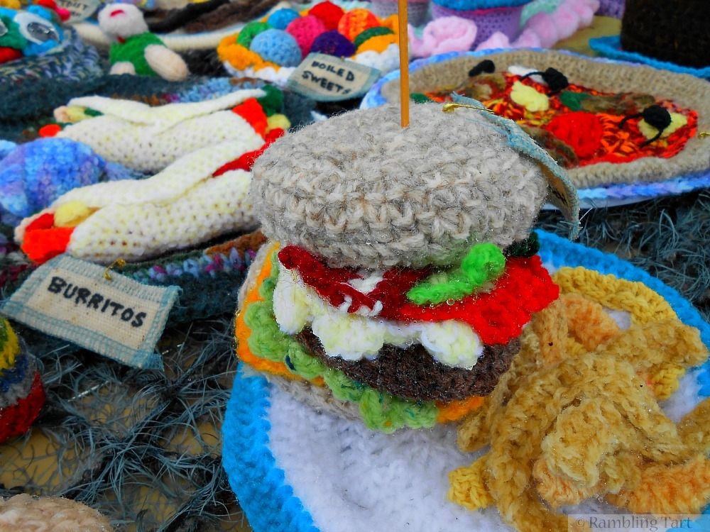knitted hamburger