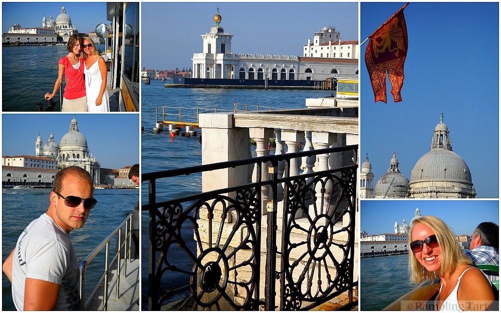 taking the water bus in Venice