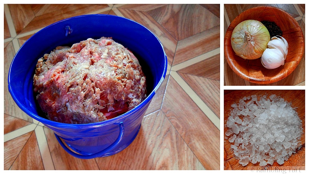 ingredients for homemade sausage
