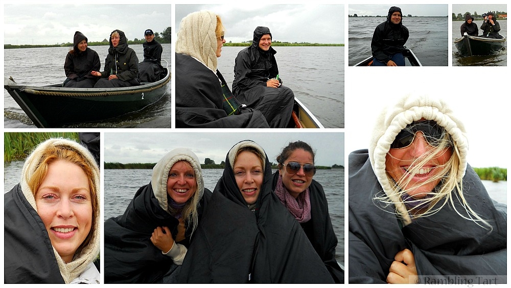 boating in raincoats