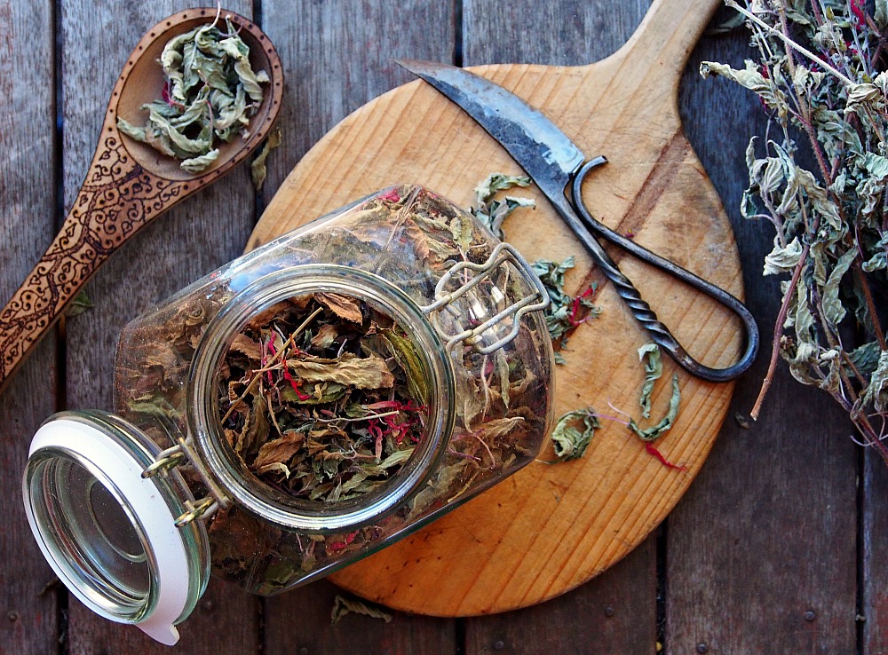 storing dried herbs