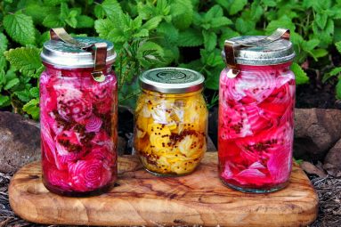 jars of pickled beetroot